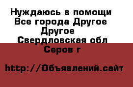 Нуждаюсь в помощи - Все города Другое » Другое   . Свердловская обл.,Серов г.